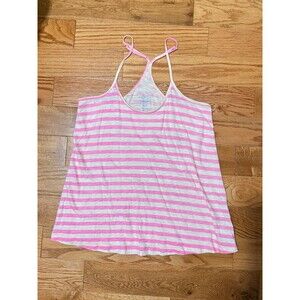 Pink and White Stripe Tank Top